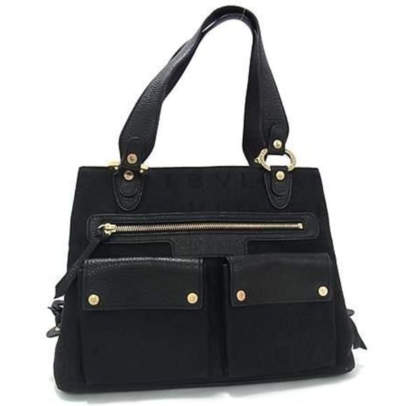 BVLGARI Bvlgari Mania Handbag - Black Canvas Women's - Picture 1 of 7